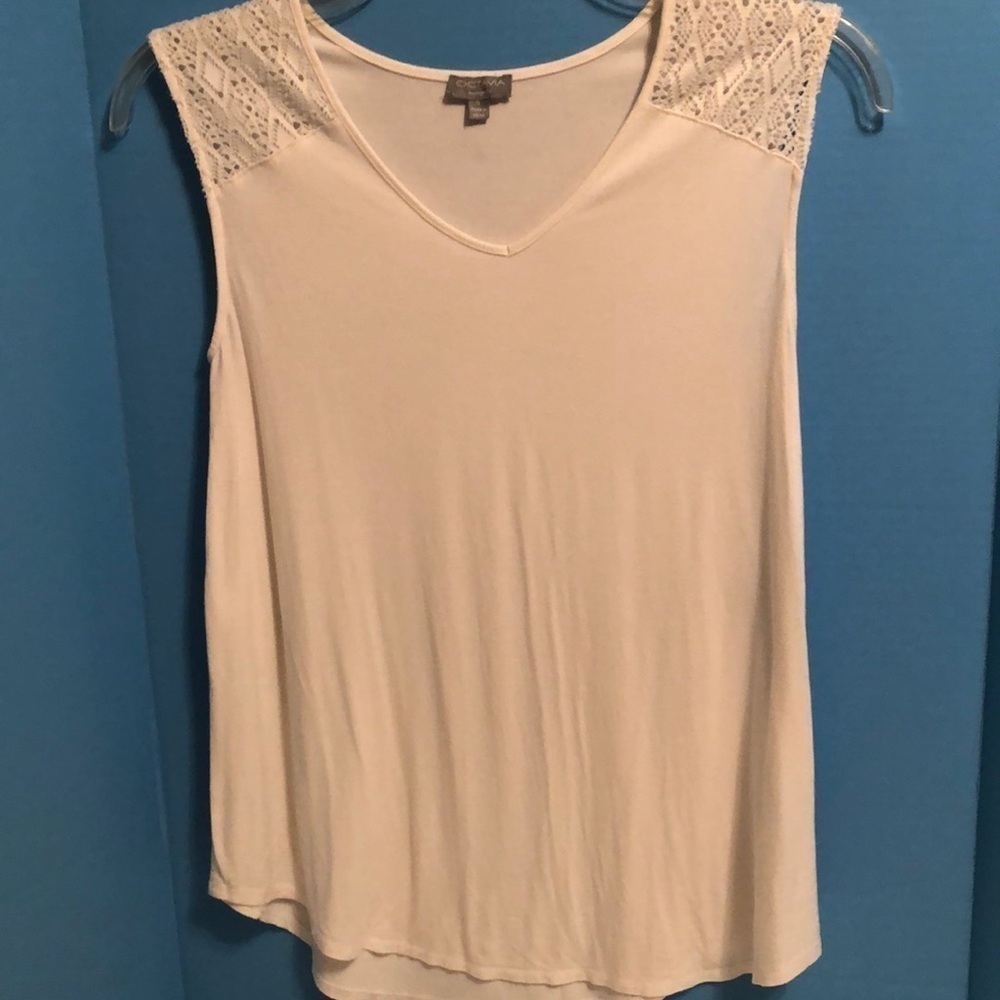 Octavia white top. Size medium